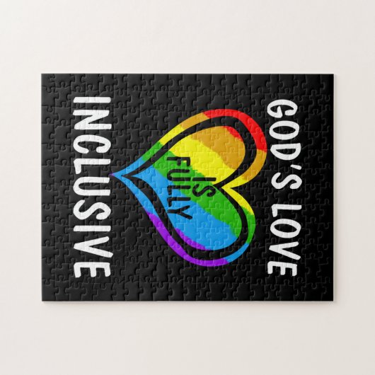 God's liefde is volledig inclusieve Christelijke G Legpuzzel (Horizontaal)