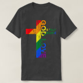 God's liefde is volledig inclusieve Christelijke J T-shirt (Design voorkant)