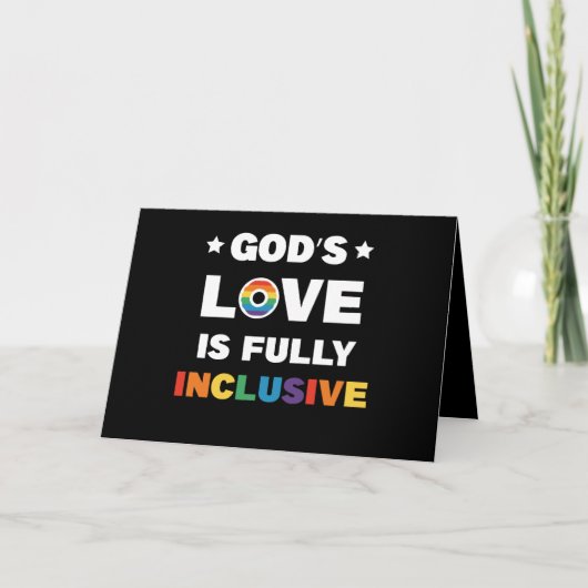 God's liefde is volledig inclusieve Gay LGBT Pride Kaart (Voorkant)