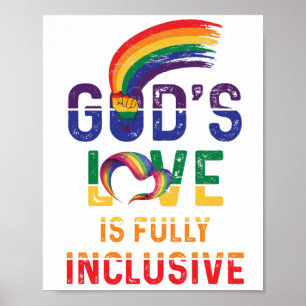 God's liefde is volledig inclusieve LGBTQ Ally Gay Poster