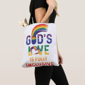 God's liefde is volledig inclusieve LGBTQ Ally Gay Tote Bag (Dichtbij)