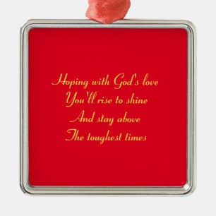 Gods liefde metalen ornament