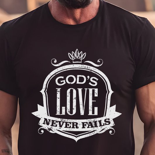 Gods liefde mislukt nooit Christelijk Tri-Blend Shirt