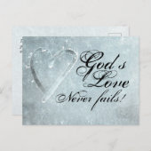Gods liefde mislukt nooit Valentijnsdag Briefkaart (Voorkant / Achterkant)