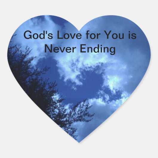 God's Liefde voor Jou is Eeuwig Hart Sticker (Voorkant)