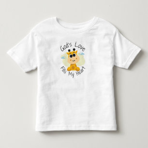 Gods liefde vult mijn hart Giraffe Kinder T-shirt