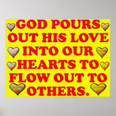 God's liefde wordt in ons hart gegoten. poster (Voorkant)
