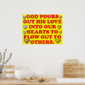 God's liefde wordt in ons hart gegoten. poster (Keuken)