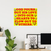 God's liefde wordt in ons hart gegoten. poster (Thuiskantoor)