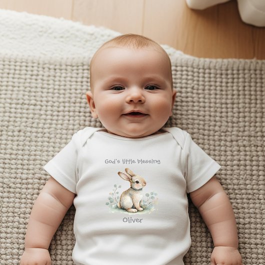 God's Little Blessing Bunny Pasgeboren Romper