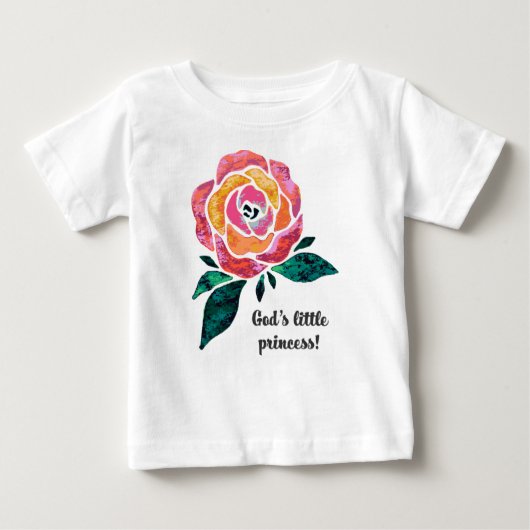 God's Little Princess Modern Toddler Ruffle Tee (Voorkant)