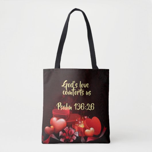 God's Love All-Over-Print Canvas tas, medium Tote Bag (Voorkant)