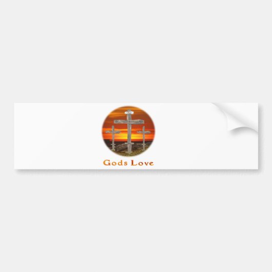 Gods Love Bumpersticker (Voorkant)