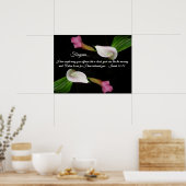 Gods Love Forgave Calla Lily Flowers Poster (Keuken)