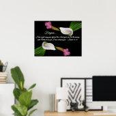 Gods Love Forgave Calla Lily Flowers Poster (Thuiskantoor)