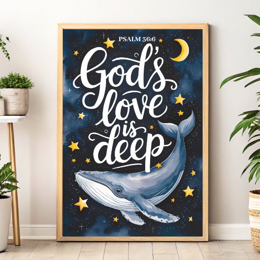 God's Love is een Christelijke muurschildering Poster