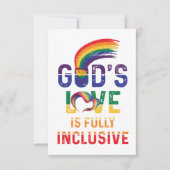 God's Love Is Fully Inclusive LGBTQ Ally Gay Pride Bedankkaart (Voorkant)