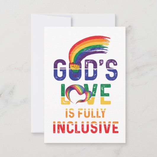 God's Love Is Fully Inclusive LGBTQ Ally Gay Pride Bedankkaart (Voorkant)