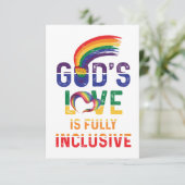 God's Love Is Fully Inclusive LGBTQ Ally Gay Pride Bedankkaart (Staand voorkant)