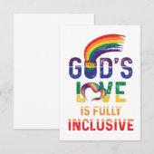 God's Love Is Fully Inclusive LGBTQ Ally Gay Pride Bedankkaart (Voorkant / Achterkant)