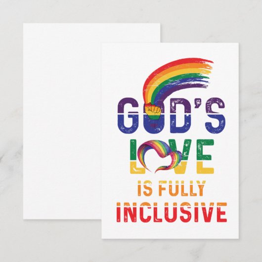 God's Love Is Fully Inclusive LGBTQ Ally Gay Pride Bedankkaart (Voorkant / Achterkant)