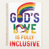 God's Love Is Fully Inclusive LGBTQ Ally Gay Pride Planner (Voorkant)