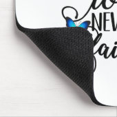 God's Love Never Fails - Butterfly Art - Religious Muismat (Hoek)