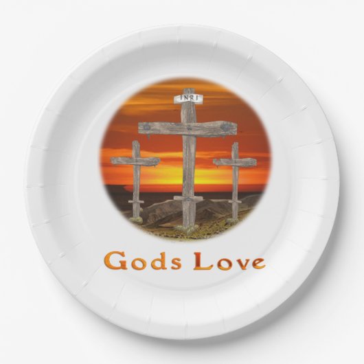 Gods Love Papieren Bordje (Voorkant)