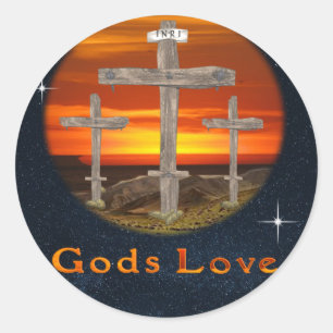 Gods Love Ronde Sticker