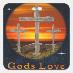 Gods Love Vierkante Sticker