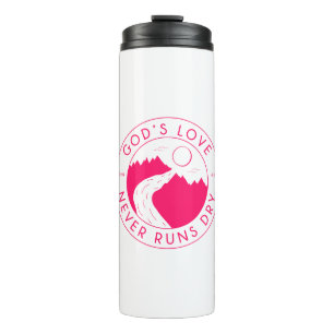 God's Love werkt nooit droog John 4:14 Bijbelversi Thermosbeker