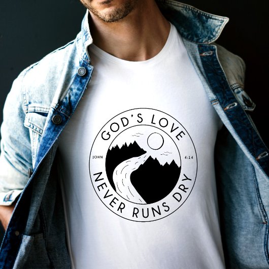 God's Love werkt nooit met de droog bijbel Verse J T-shirt