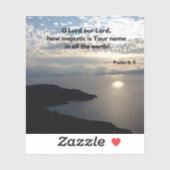 Gods majestueuze aarde en naam, psalm 8:9 sticker (Vel)
