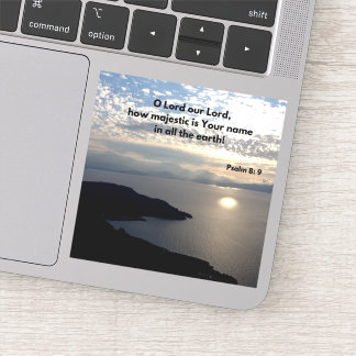 Gods majestueuze aarde en naam, psalm 8:9 sticker