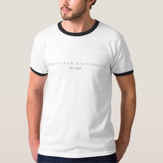 Gods Mannen met twee toned T-shirt (Voorkant)