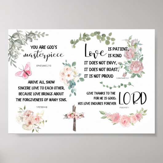 God's Masterpiece Bible Verse Inspirational Phrase Poster (Voorkant)