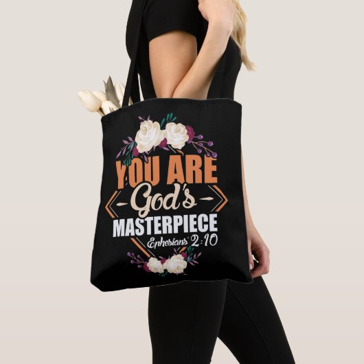 Gods Masterstuk Ephesians 2:10 Bijbelverse Tote Bag (Dichtbij)