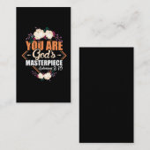 Gods Masterstuk Ephesians 2:10 Bijbelverse Visitekaartje (Voorkant / Achterkant)