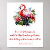 Gods Meesterwerk Flamingo Poster (Voorkant)