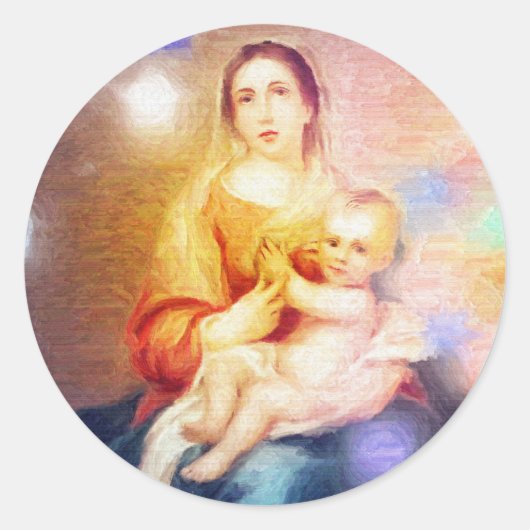 Gods meesterwerk is moeder ronde sticker (Voorkant)