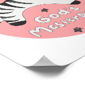 God's meesterwerk Kawaii blij baby dat zebra sprin Poster (Hoek)