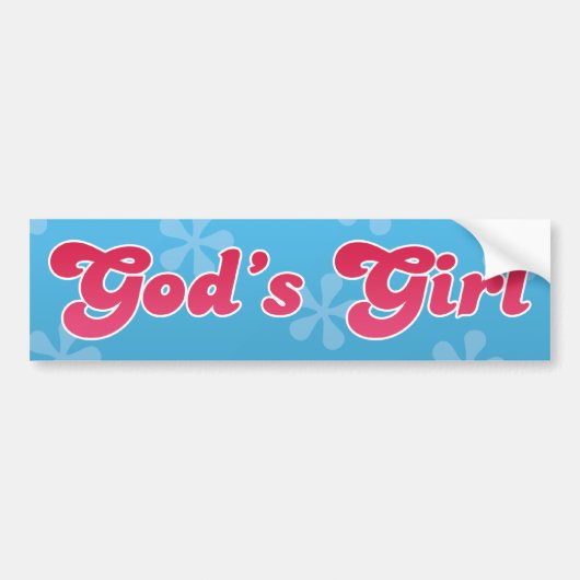 Gods meisje bumpersticker (Voorkant)