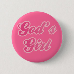 Gods meisje ronde button 5,7 cm