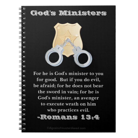 Gods ministers rechercheur Badge Notitieboek (Voorkant)