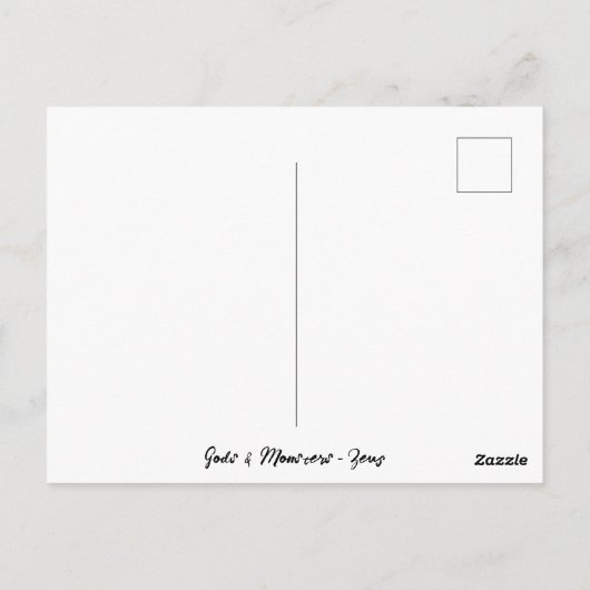 God's & Monsters - Zeus Briefkaart (Achterkant)