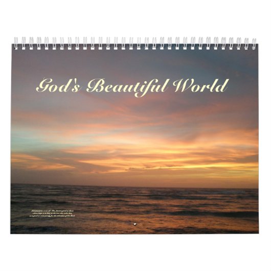 Gods mooie wereld #1 kalender (Hoes)