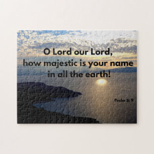 Gods naam is Majestic psalm 8 Bijbelse Verse Legpuzzel