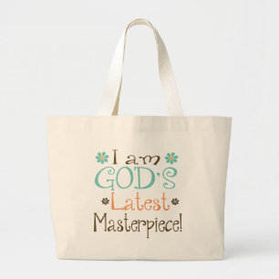 Gods nieuwste stuk grote tote bag