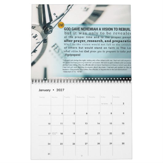 Gods-ochtenden: Agenda Kalender (Jan 2027)