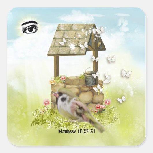 God's oog staat op de Sparrow Stickers (Voorkant)